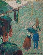 Le jardin public a Mayenne Emile Bernard